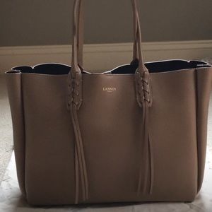 LANVIN Tasseled-Handle Small Shopper w/ Pouch